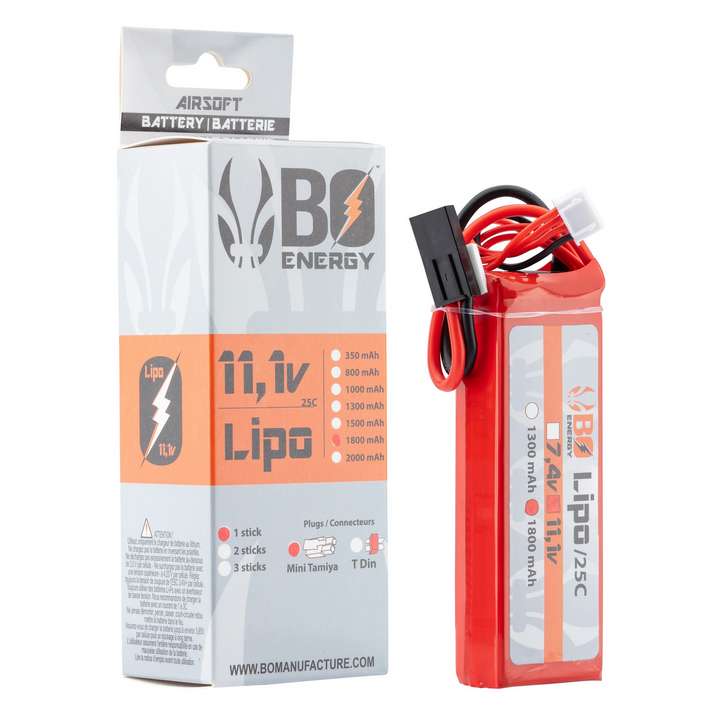 1 stick batterie Lipo 3S 11.1V 1800mAh 25C