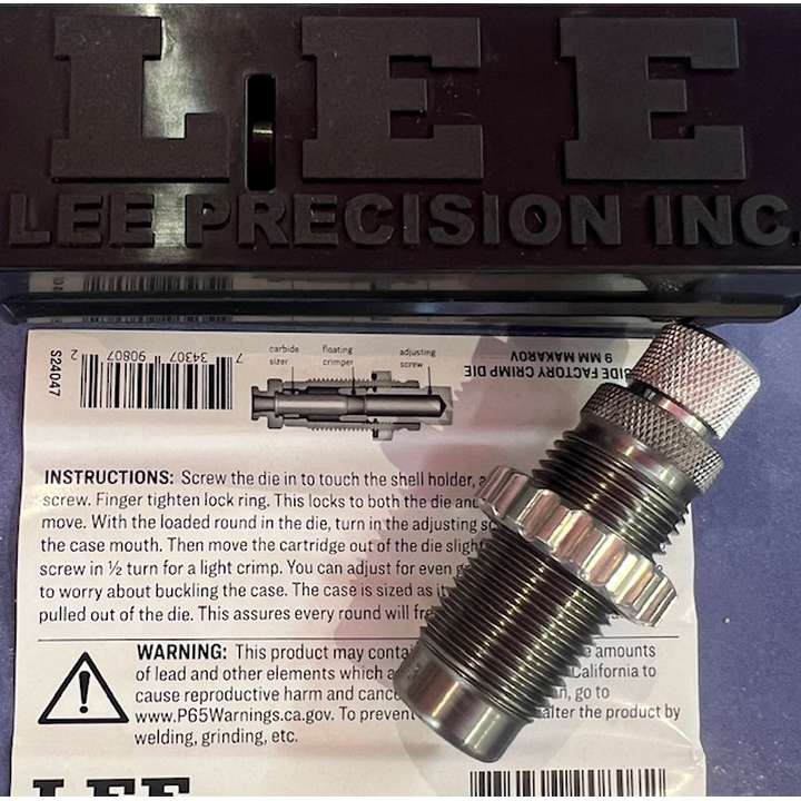 LEE 9mm LUGER CARDBIDE FACTORY CRIMP DIE